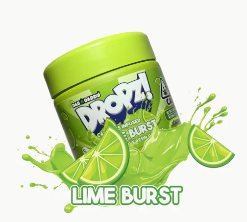 Dab Daddy Ⓡ - Lime Burst - 100mg Live Resin Gummies (Dab Daddy Dropz) Main Image