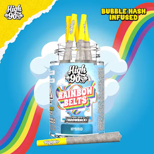 HIGH 90s - High 90's Rainbow Belts - 0.5g High Fives Bubble Hash Infused Pre-Rolls 5 Pack