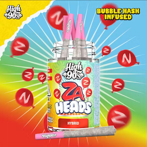 HIGH 90s - High 90's ZA heads - 0.5g High Fives Bubble Hash Infused Pre-Rolls 5 Pack