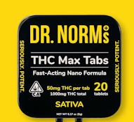 Dr Norms THC Max Tabs - Sativa 1000mg
