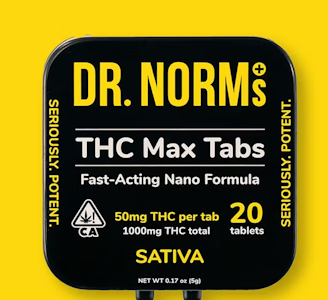 Dr. Norm's - Dr Norms THC Max Tabs - Sativa 1000mg