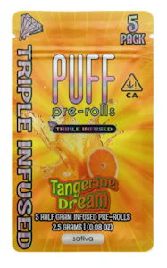 PUFF - Puff - Tangerine Dream - Diamond Infused - Prerolls - 5pk - 2.5G