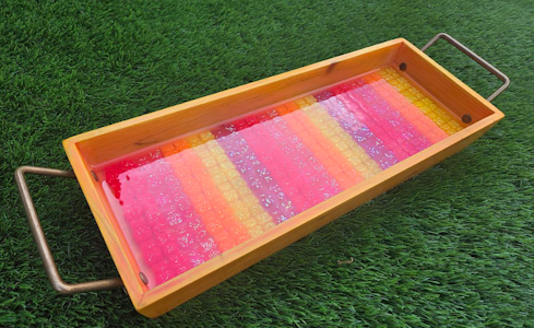 PoppyCock Paint - PoppyCock Paint - Sherbert Sunset Gummy Bear Glo Rolling Tray - Glow in The Dark