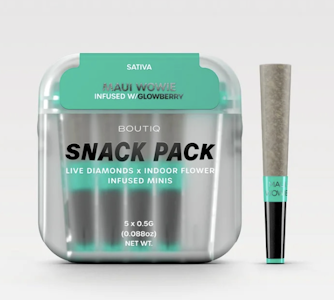 BOUTIQ - Boutiq Snack Pack - Maui Wowie x Glowberry 56% - Live Diamond Infused Pre Rolls (5pk)