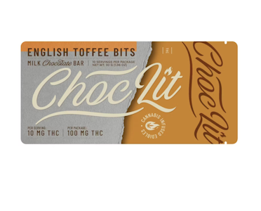 ChocoLit - English Toffee - 100MG Milk Chocolate Bar
