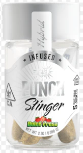 PUNCH EDIBLES & EXTRACTS - Punch - Stinger - Dulce Fresa - Infused Prerolls Pack - 5pk - 2.5g