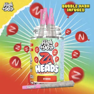 HIGH 90'S - High 90's - ZA Heads 35% - 0.5g High Five Bubble Hash Infused Pre-Rolls 5pk
