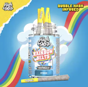HIGH 90'S - High 90's - Rainbow Belts 31% - 0.5g High Five Bubble Hash Infused Pre-Rolls 5pk