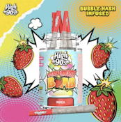High 90's - Strawberry Bomb 37% - 0.5g High Five Bubble Hash Infused Pre-Rolls 5pk