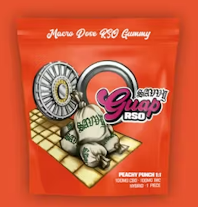 SAVVY - Edibles | Savvy | Guap | RSO Peachy Punch 1:1 CBD:THC | 1pc | 100mg
