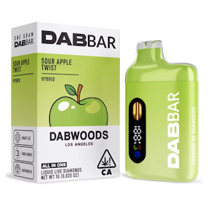 DABWOODS - Sour Apple Twist | DABBAR | Liquid Diamond All-In-One | 1g