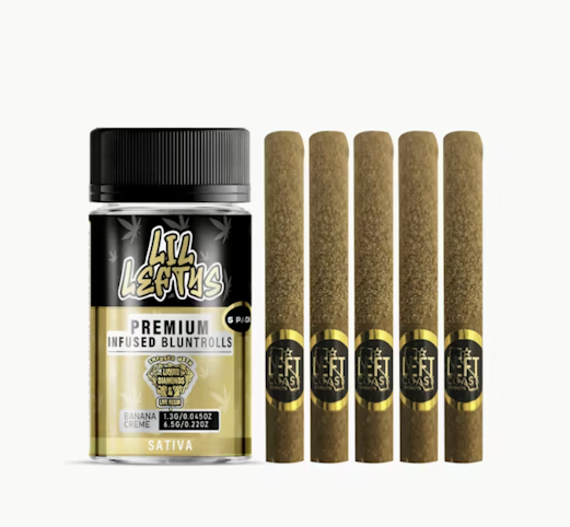 LEFT COAST - Banana Creme -Sativa- 45.9% THC | 6.5g 5pk (Infused Mini-Blunts) | Left Coast   -nn9 back
