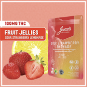 Junes Fruit Jellies 100MG | Sour Strawberry Lemonade | DOH | 10Pk