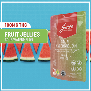 June's - Junes Fruit Jellies 100MG | Sour Watermelon | DOH | 10Pk