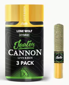 JEETER - Jeeter - Baby Cannons Live Resin - Lone Wolf - Infused Preroll - 3pk - 1.5g