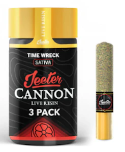 JEETER - Jeeter - Baby Cannons Live Resin - Time Wreck - Infused Preroll - 3pk - 1.5g