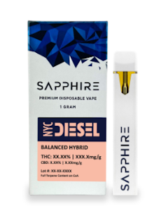 Sapphire - NYC Diesel - 1G AIO Disposable