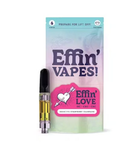 Effin' - Effin' Cart 1g Love Seductive Strawberry Champagne THC:CBD:CBC 14:1:1