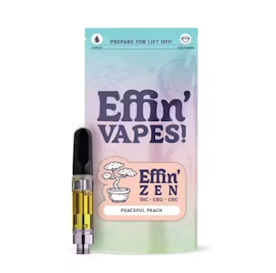 Effin' - Effin' Cart 1g Zen Peaceful Peach THC:CBG:CBC 14:1:1