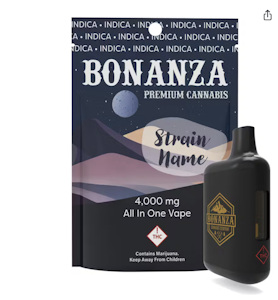 Bonanza Cannabis Company - 4G Disposable Vape GRANDDADDY PURP | BONANZA