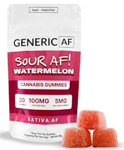 Generic AF - Sour Watermelon - 100MG Gummies