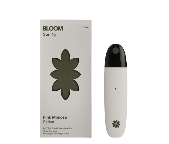 BLOOM - Pink Mimosa -Sativa- 83.82% THC Live 1g Disposable (Vape Pen) | Bloom    -yyy10 middle 2
