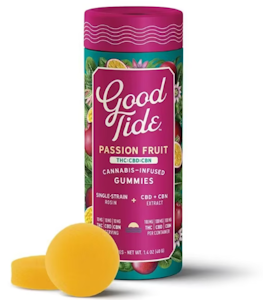 Good Tide - Passion Fruit Gummies - THC:CBD:CBN - 1:1:1 - 10 Pack