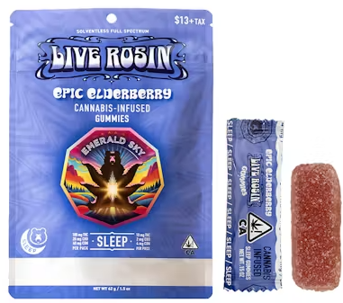 Edible - Epic Elderberry - Sleep 10:2:4 - THC:CBD:CBN - Live Rosin Gummies - 100MG