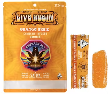 Edible - Orange Orbit - Sativa - Live Rosin Gummies - 100MG