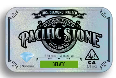 Pacific Stone - [Pacific Stone] Diamond Infused Preroll 7 Pack - 3.5g - Gelato (H) Main Image