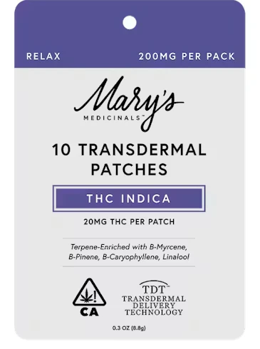 Mary's Medicinals™ - Marys Medicinal - Topical - Relax Patches - 200MG - 10CT Main Image