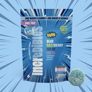 INCREDIBLES - Incredibles | One Might-E Gummy | Sour Blue Razzberry | 100mg