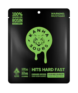 KANHA - Kanha - NANO Solventless - Sour Melon Rush - Rosin Gummies - 100mg