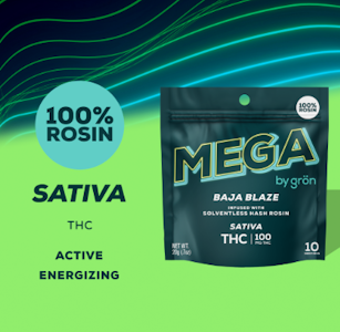 Grön Edibles - Gron | Edibles | Live Rosin MEGA - Baja Blaze | 100mg