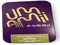 Now & Laterz | Full Melt Bubble Hash Infused | Pre-Roll Pack | 2.5g/5pk (Umamii)