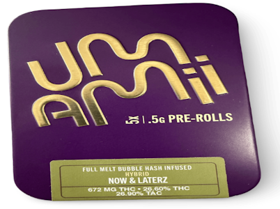 Umamii - Now & Laterz | Full Melt Bubble Hash Infused | Pre-Roll Pack | 2.5g/5pk (Umamii)