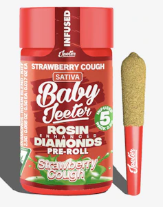 Jeeter - Strawberry Cough (S) | 5pc Infused Rosin Pre-roll Pack | Baby Jeeter