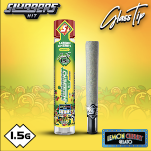 Sluggers Hit - 1.5g Sluggers Infused Pre-Roll with Glass Tip - Lemon Cherry Gelato 40%