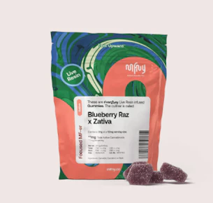 MFNY | Edible | Live Resin Gummies - Blueberry Raz X Zativa 10pk | 10mg