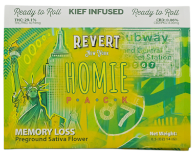 Revert - Memory Loss Homie Pack - 14G Kief Infused Pre-Ground Flower