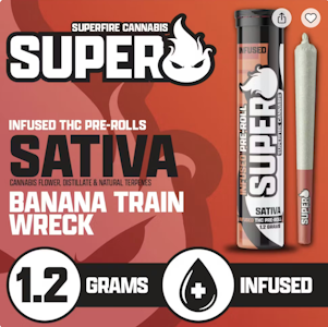 Superfire Cannabis - Banana TrainWreck infused pre-roll | 1.2g