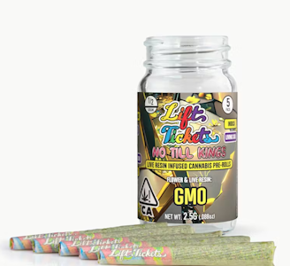 LIFT TICKETS - Lift Ticket 5PK GMO (No Till Kings Collab) Infused Preroll Pack