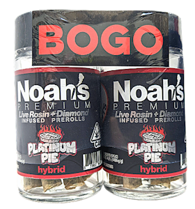 Noahs - Noah's Premium BOGO - 5 Pack Diamond Infused Preroll Hybrid Platinum Pie