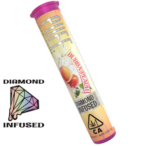 PUFF - PUFF Diamond Infused Pre Roll 1g Indica Bubba Peach