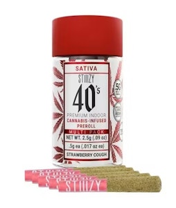 STIIIZY - STRAWBERRY MANGO - .5G 40's Infused Preroll 5 Pack