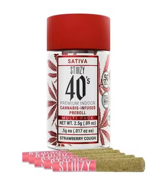 STIIIZY - STRAWBERRY MANGO - .5G 40's Infused Preroll 5 Pack Main Image