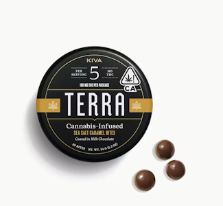 TERRA - TERRA 100mg Sea Salt Caramel Milk Chocolate Bits 20pc