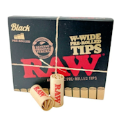 RAW [WIDE - BLACK] Pre-Rolled Tips 18PK