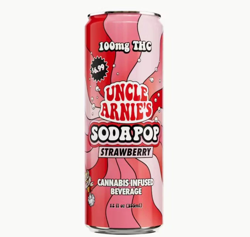 Uncle Arnies - Uncle Arnie's Beverage 12oz Strawberry Soda 100mg Main Image