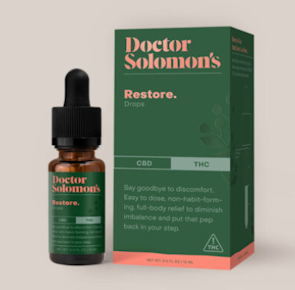 Doctor Solomon's | RSO Restore Drops | 100mg 1:1 THC:CBD